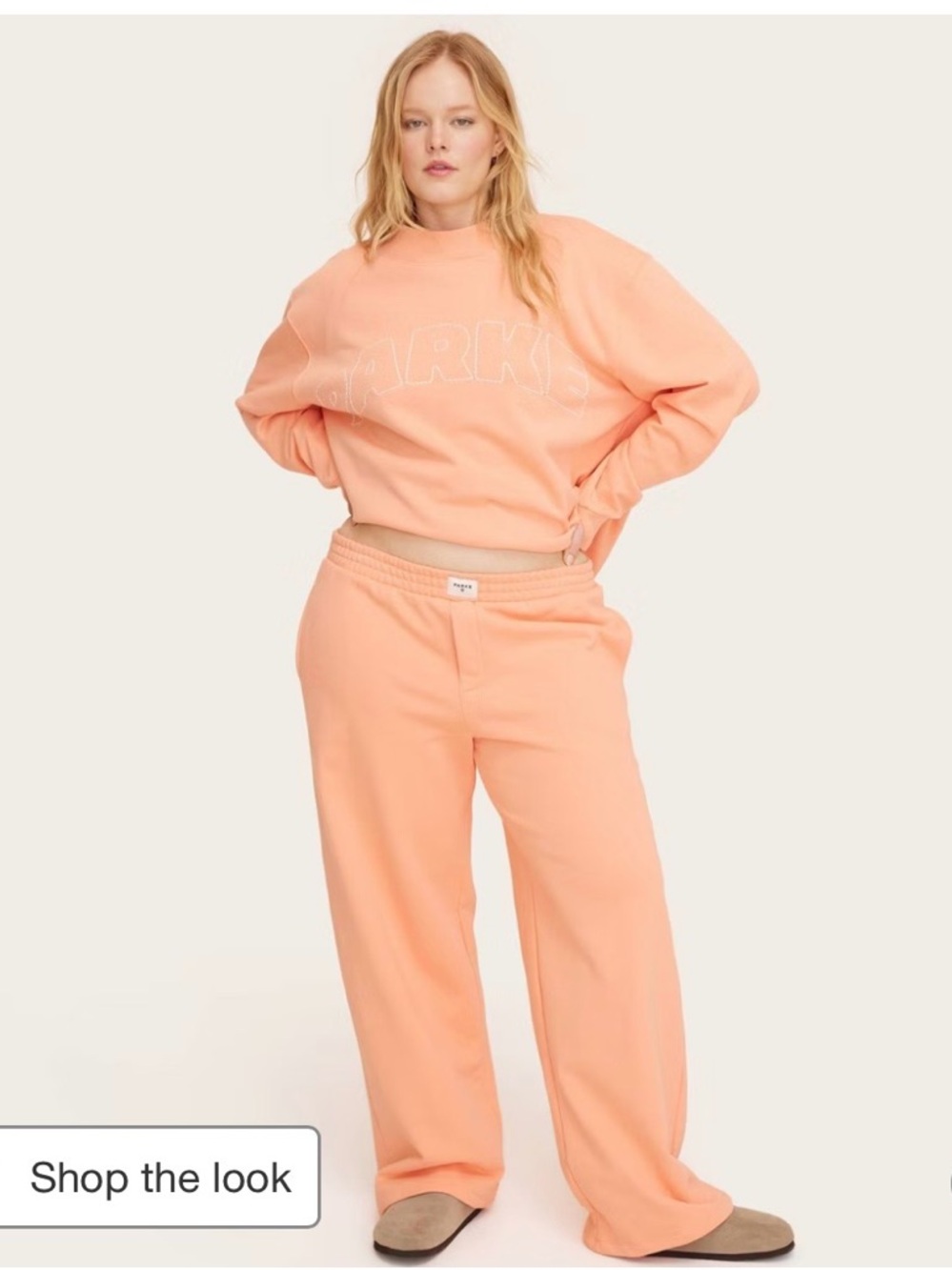 Parke x Target High-Rise Boxer Joggers — Peach Orange large